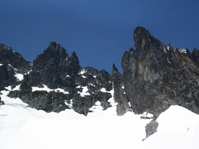 view from East peak snow saddle